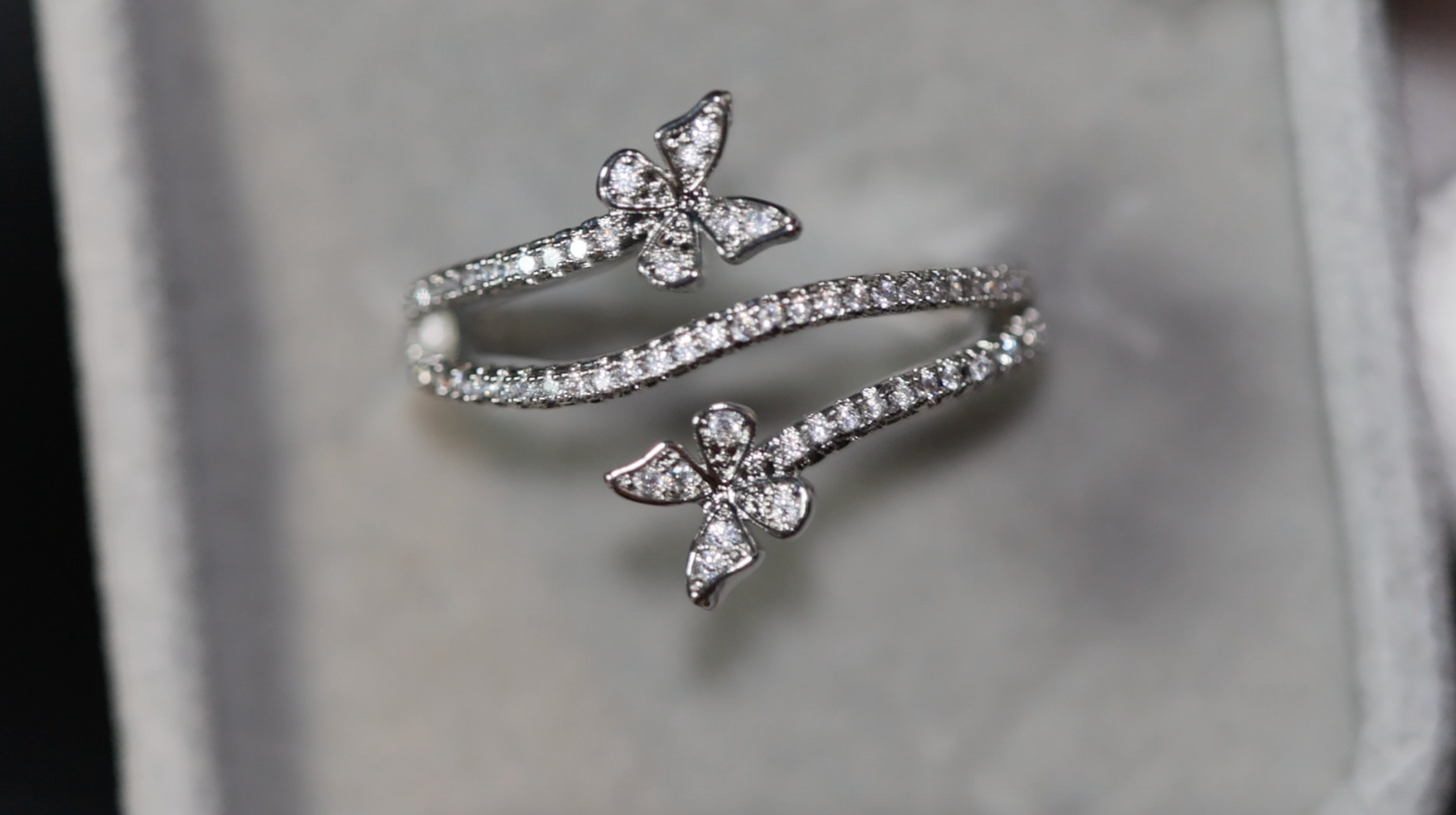 Diamond Butterfly Ring | Butterfly Ring | Womens Diamond Ring | Womens Butterfly Ring