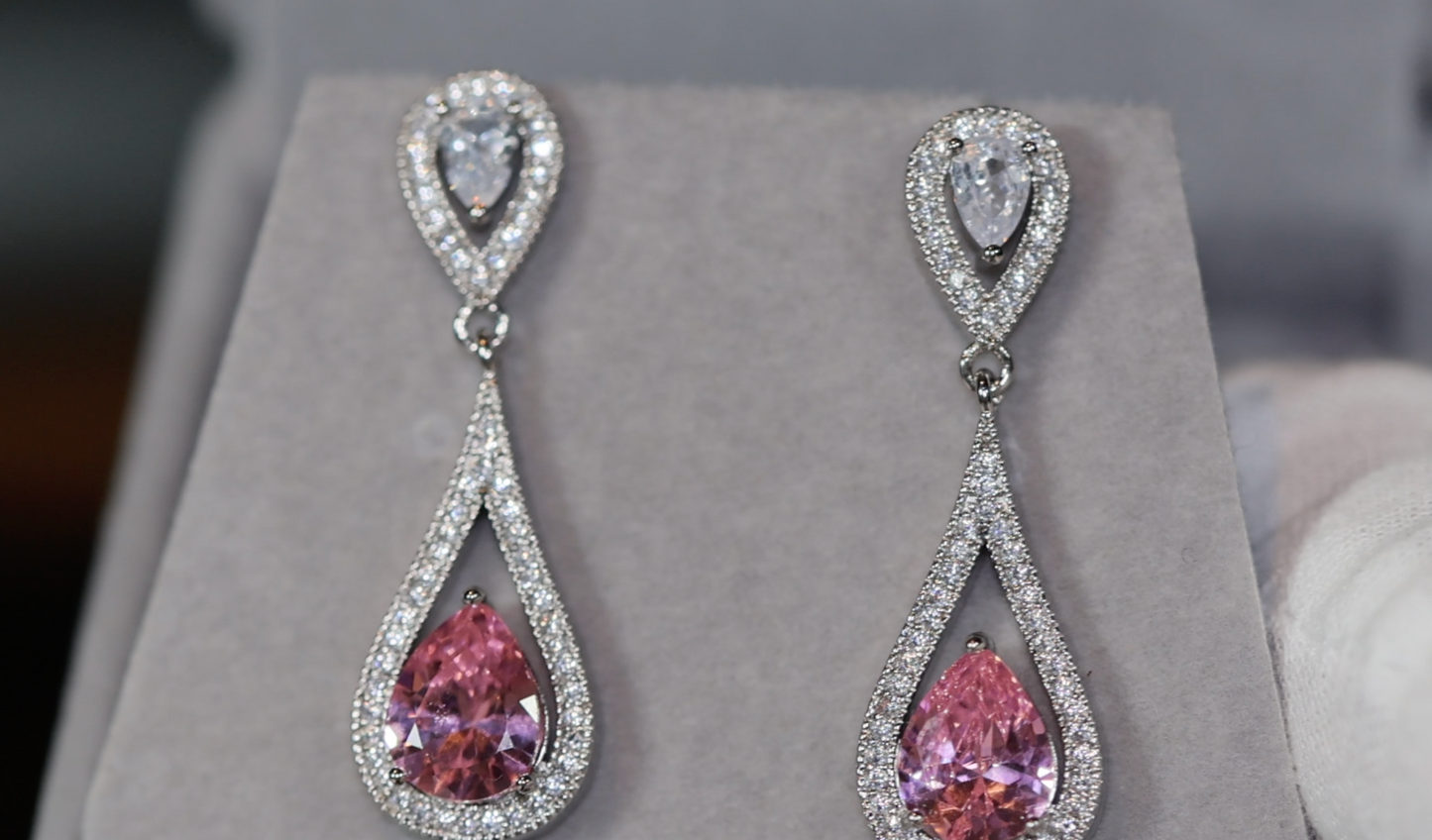 Womens Diamond Earrings | Pink Diamond Earrings