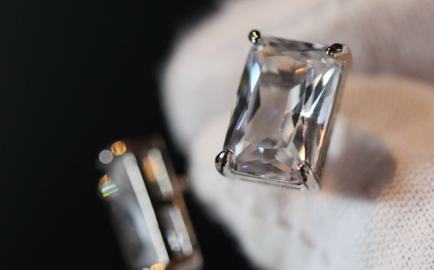 Big Diamond Ear Studs