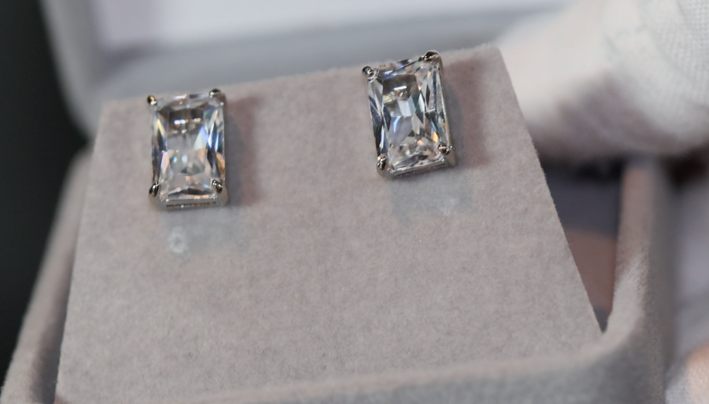 Big Diamond Ear Studs
