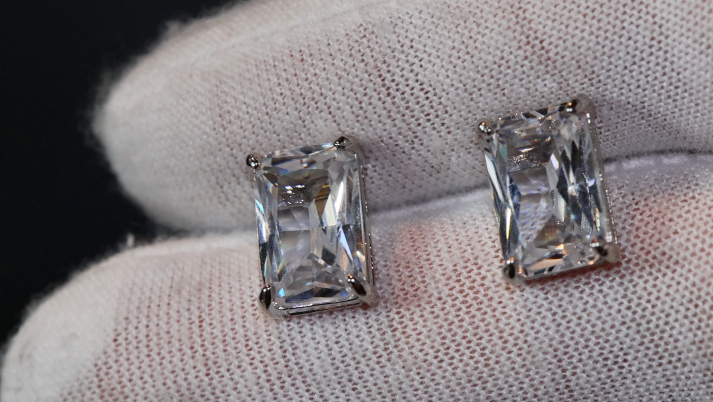 Big Diamond Ear Studs