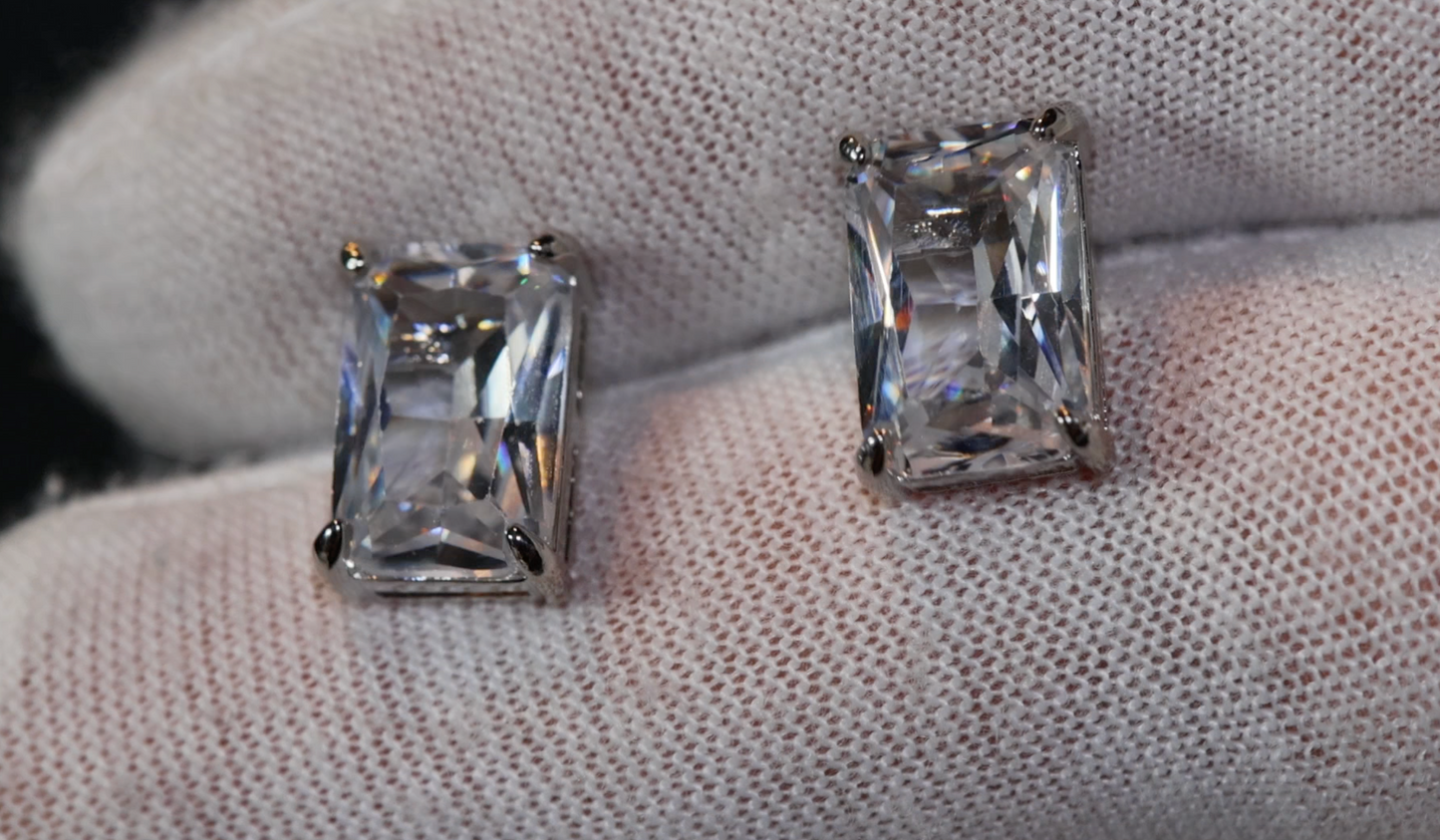 Big Diamond Ear Studs