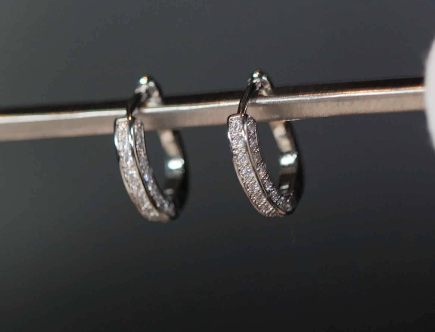 Womens Diamond Hoop Earrings | Hoop Earrings | Womens Earrings