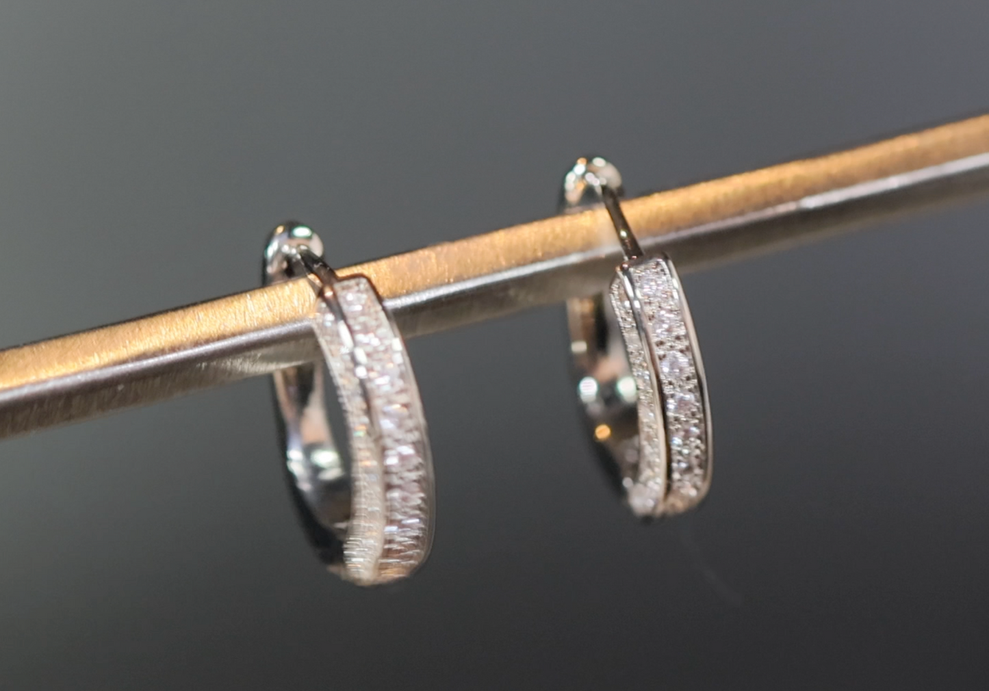 Womens Diamond Hoop Earrings | Hoop Earrings | Womens Earrings
