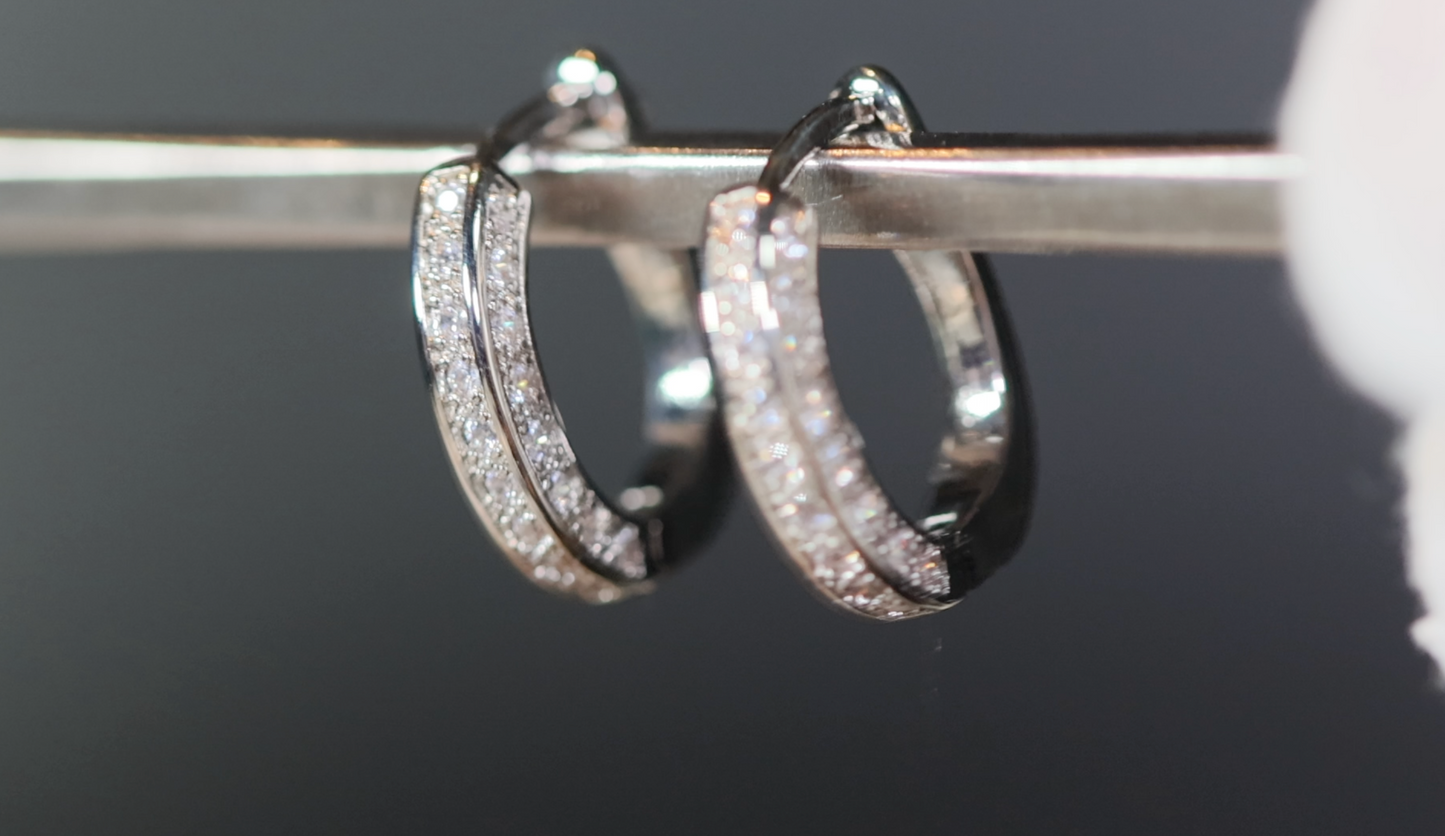 Womens Diamond Hoop Earrings | Hoop Earrings | Womens Earrings