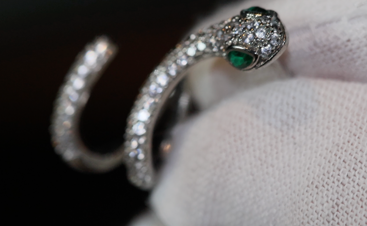 Diamond Snake Earrings | Womens Snake Earrings | Snake Earrings