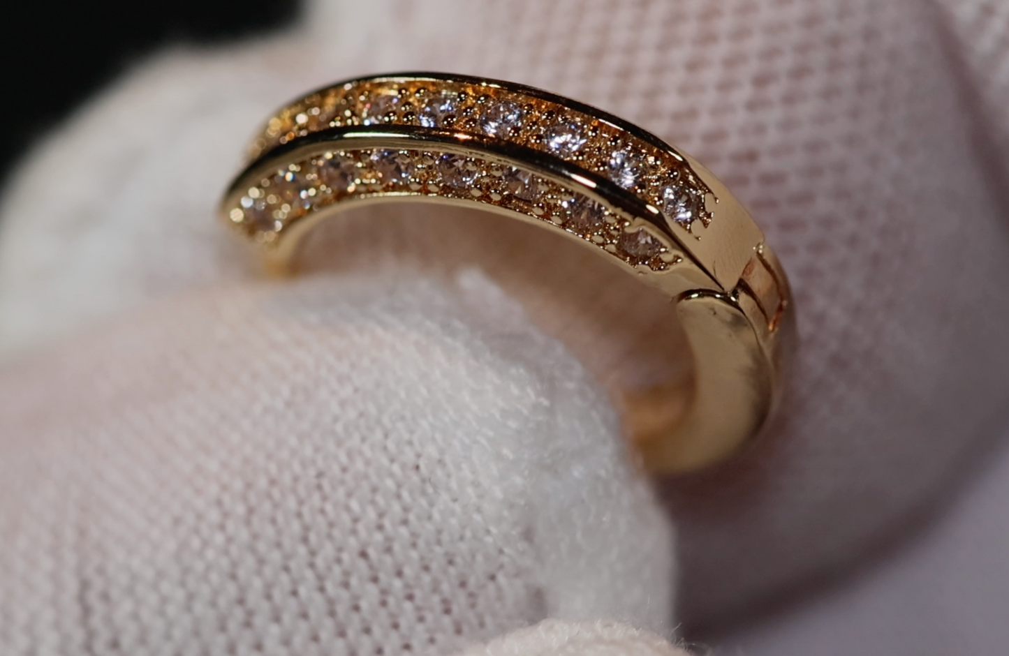 Gold Diamond Earrings | Womens Diamond Hoop Earrings | Small gold diamond hoop earrings