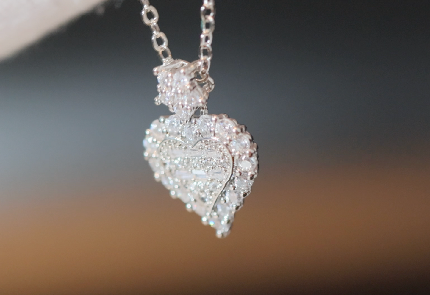 Diamond Heart Necklace | Womens Diamond Necklace | Heart Necklace with Diamonds | Heart Pendant