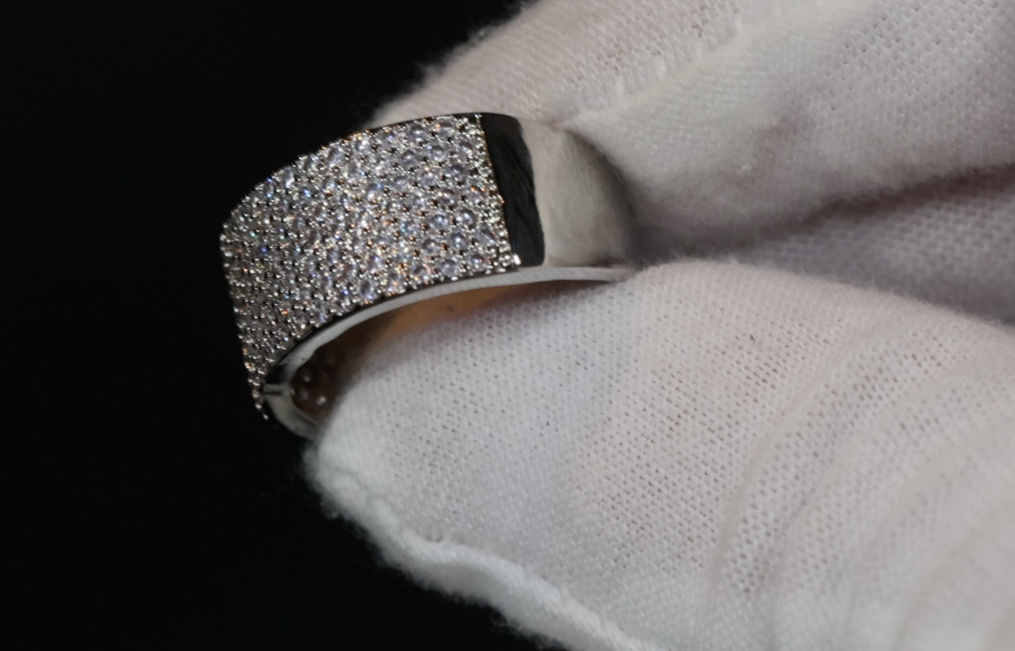 Promise Ring | Mens Pavé Diamond Ring | Men's Wedding Band