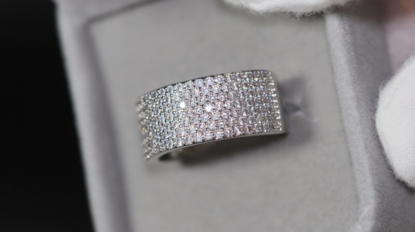 Promise Ring | Mens Pavé Diamond Ring | Men's Wedding Band