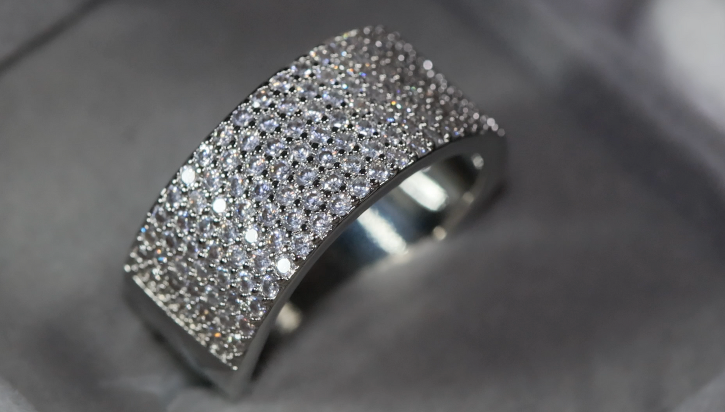 Promise Ring | Mens Pavé Diamond Ring | Men's Wedding Band