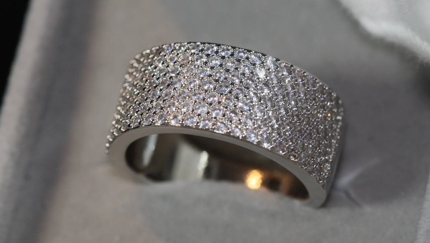 Promise Ring | Mens Pavé Diamond Ring | Men's Wedding Band