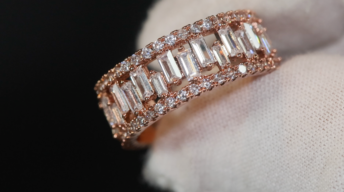 Rose Gold Eternity Ring | Rose Gold Diamond Ring | Eternity Ring