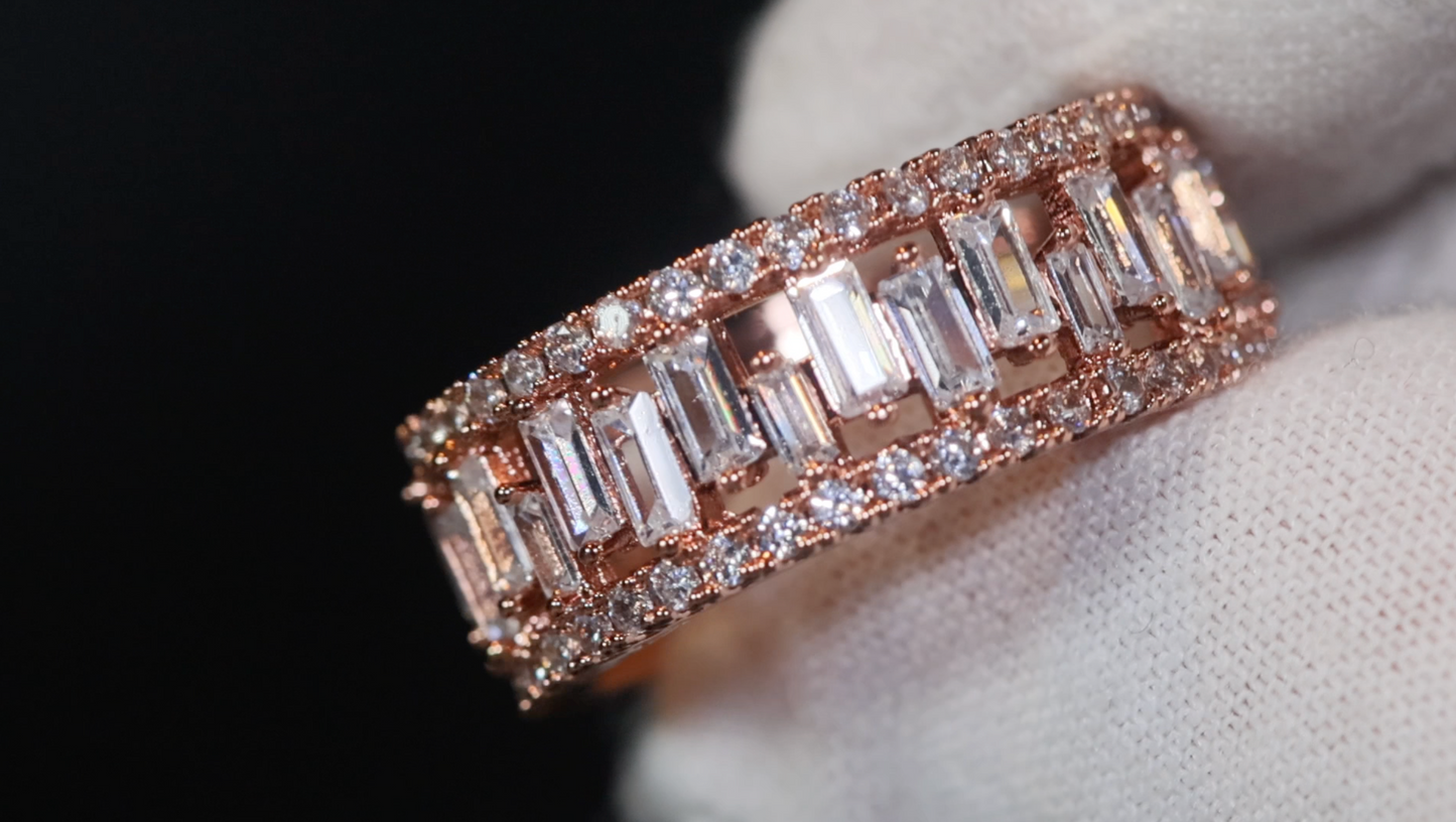 Rose Gold Eternity Ring | Rose Gold Diamond Ring | Eternity Ring