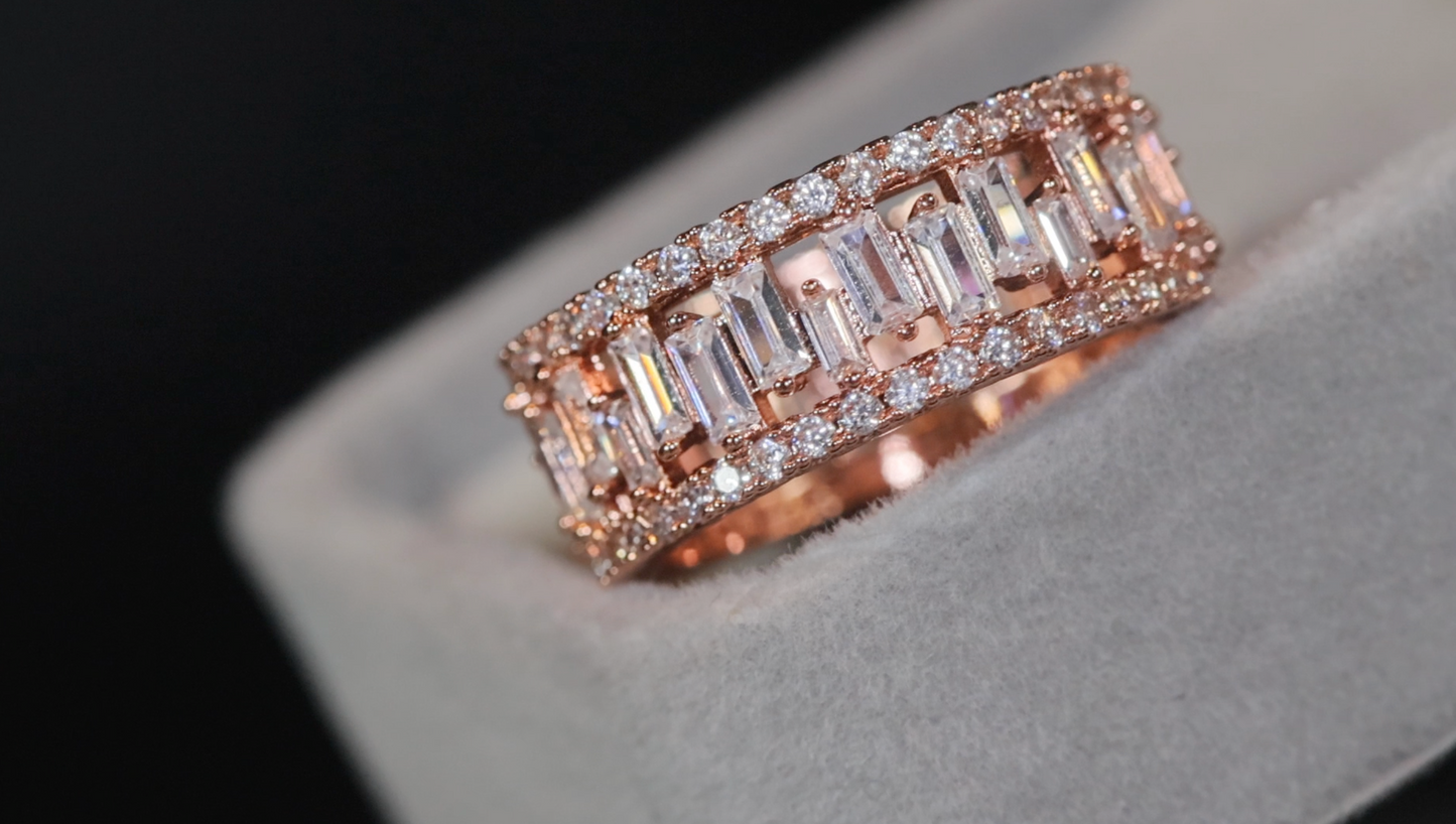 Rose Gold Eternity Ring | Rose Gold Diamond Ring | Eternity Ring