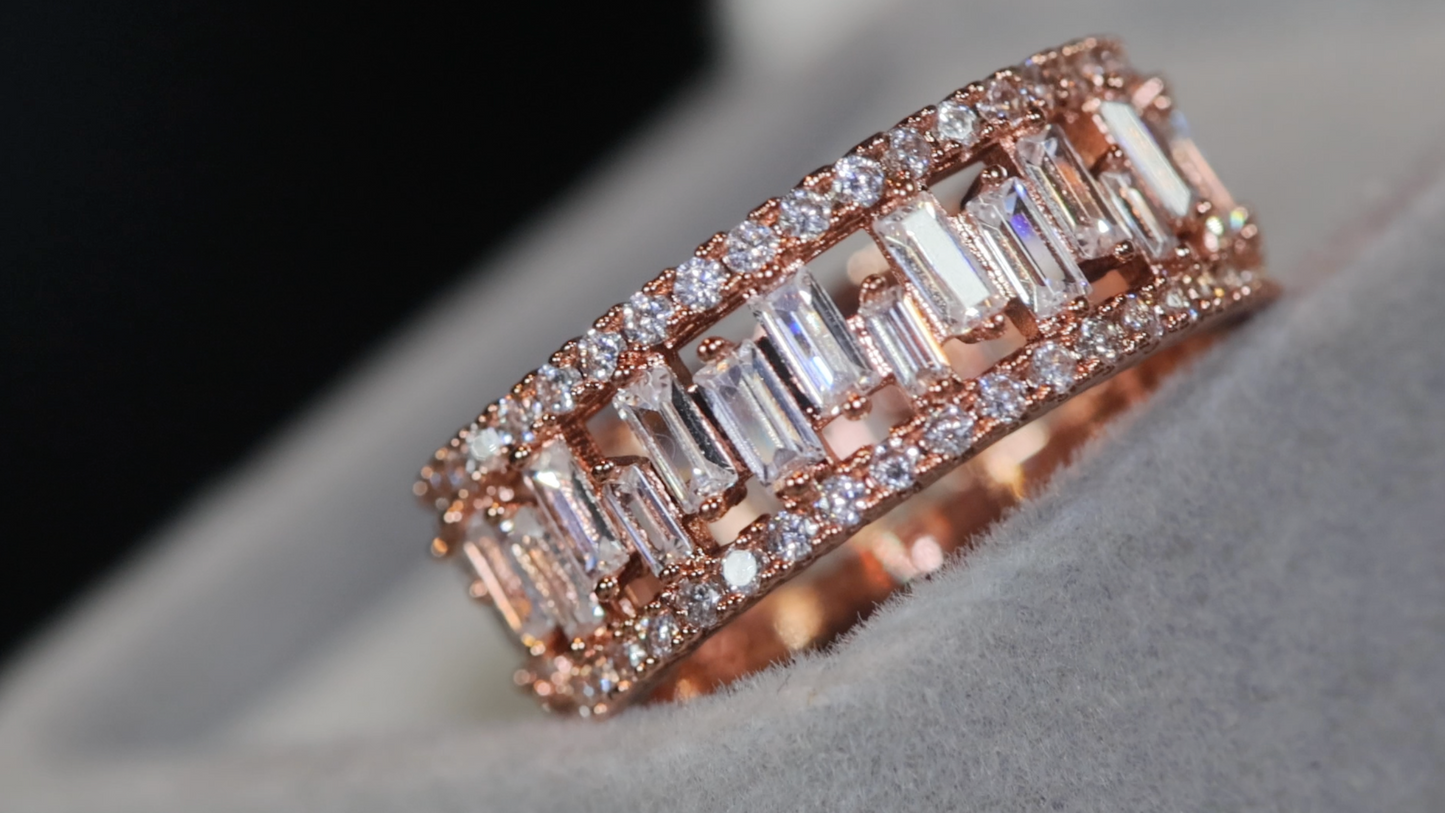 Rose Gold Eternity Ring | Rose Gold Diamond Ring | Eternity Ring