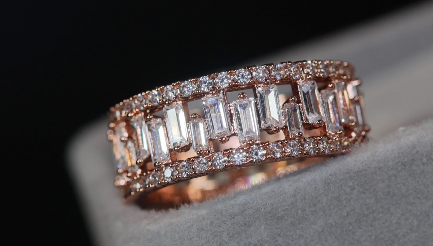 Rose Gold Eternity Ring | Rose Gold Diamond Ring | Eternity Ring