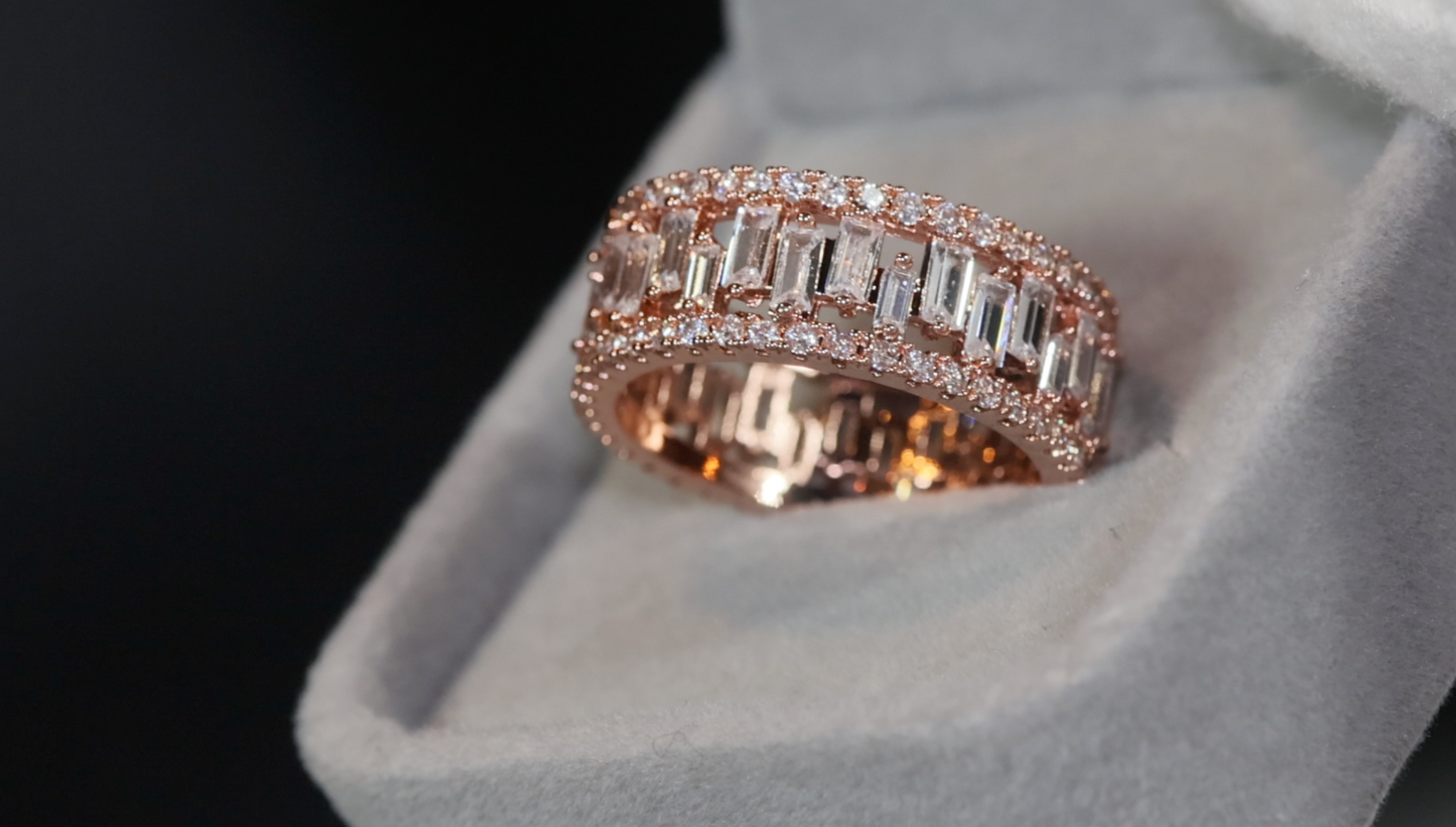 Rose Gold Eternity Ring | Rose Gold Diamond Ring | Eternity Ring