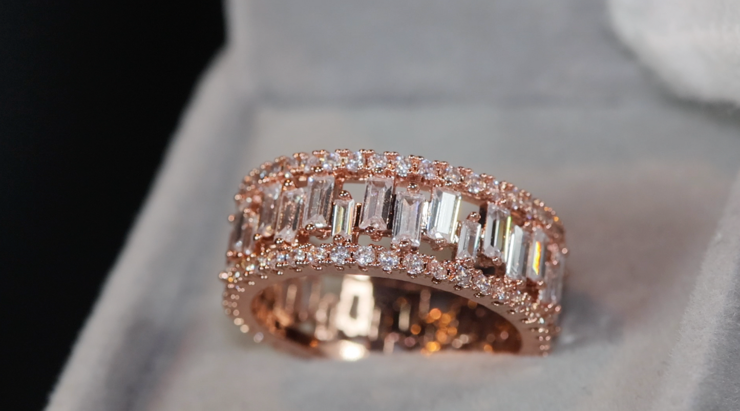 Rose Gold Eternity Ring | Rose Gold Diamond Ring | Eternity Ring