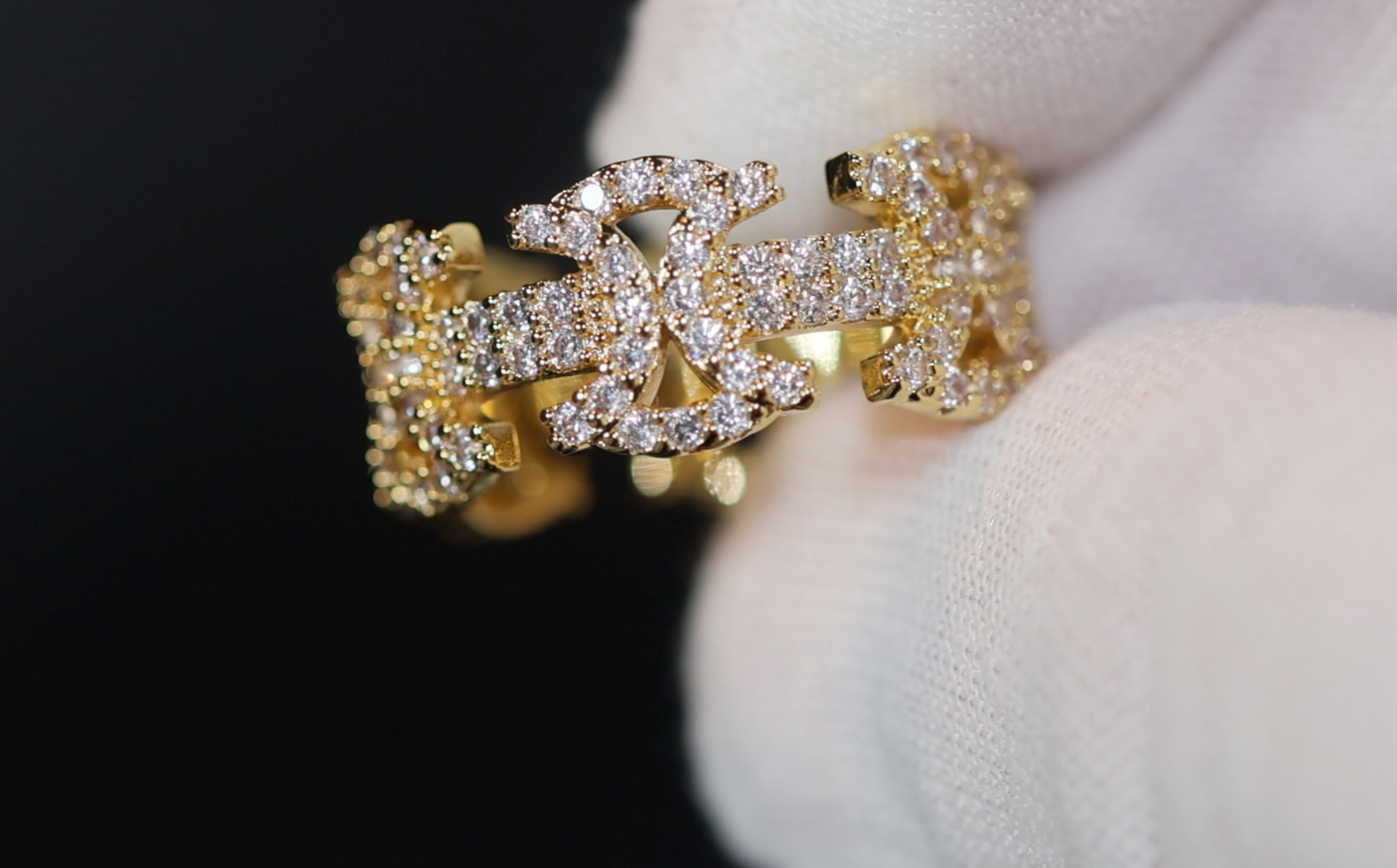 Iced Out Ring | Eternity Ring | Gold Iced Out Ring