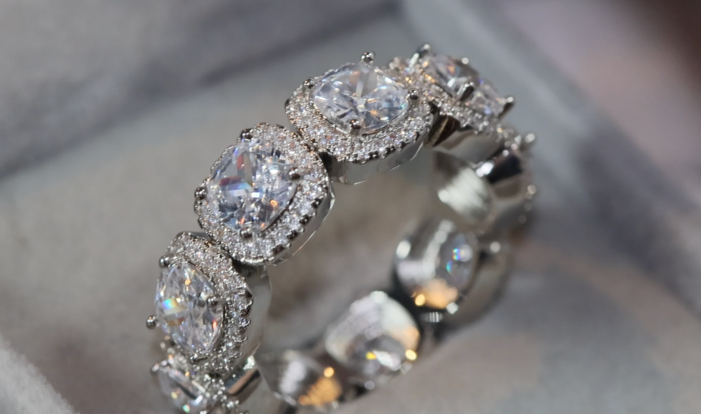 Baguette Ring | Eternity Ring | Womens Wedding Band | Mens Wedding Ring | Eternity Rings