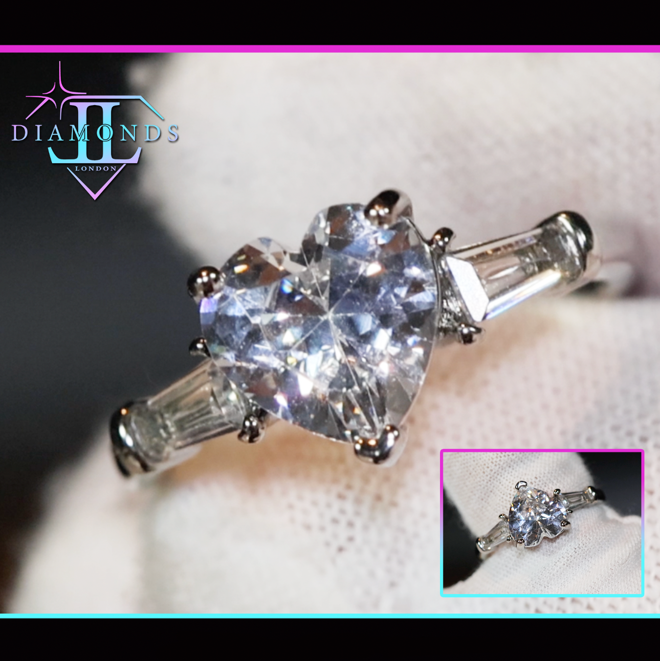 Diamond heart ring