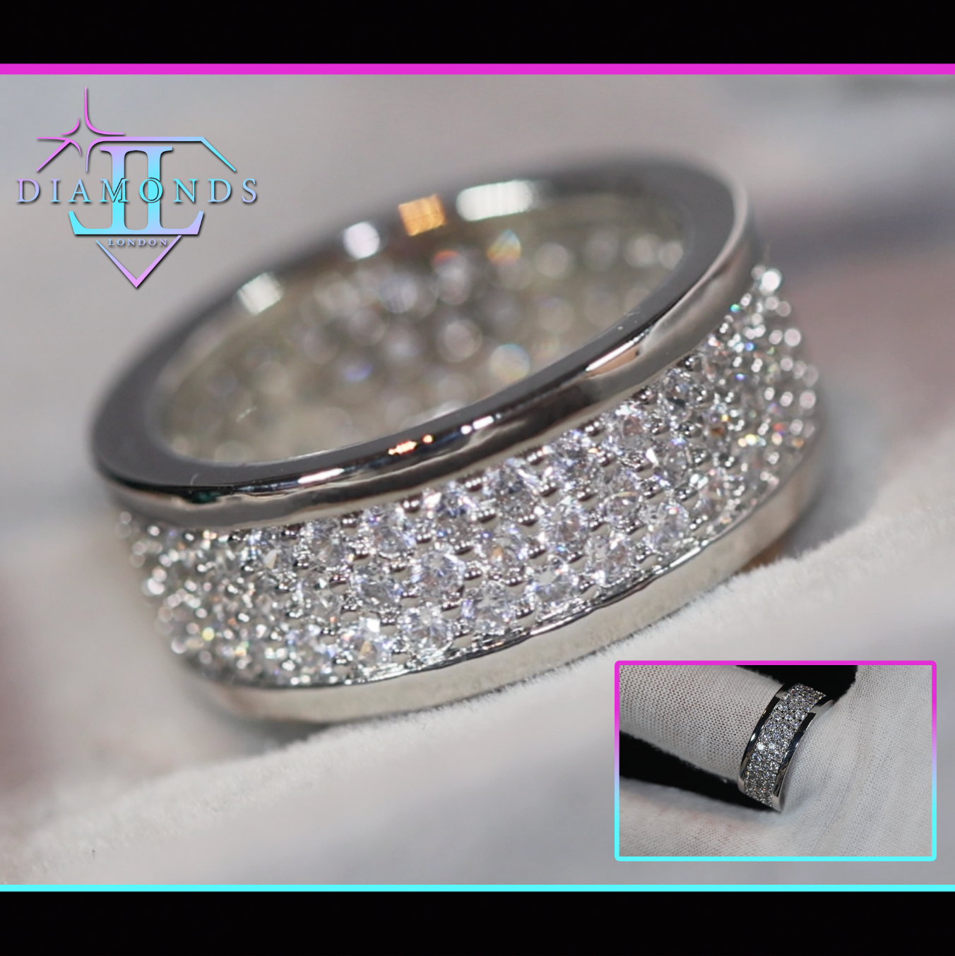 Eternity Ring | Womens Wedding Band | Diamond Ring | Mens Wedding Ring