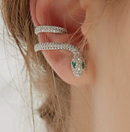 Diamond Snake Earrings | Womens Snake Earrings | Snake Earrings