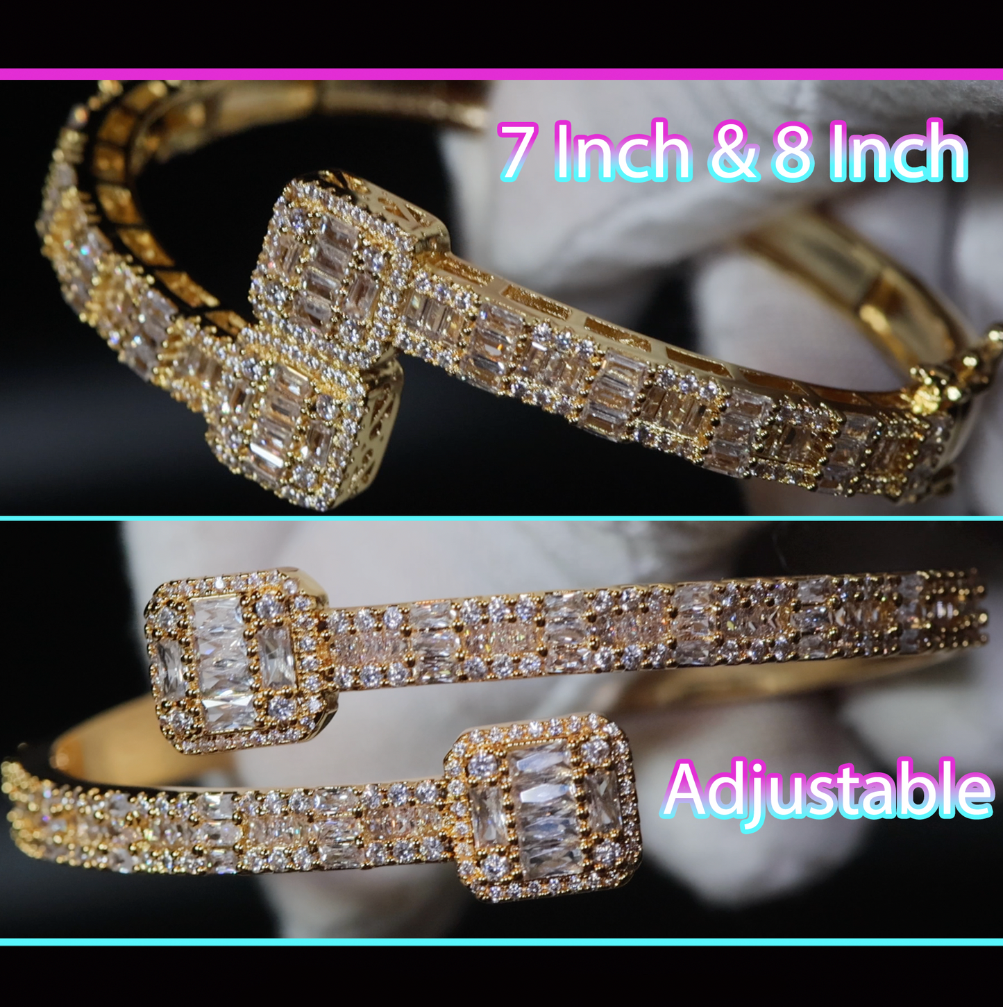 Gold Baguette Diamond Bracelet