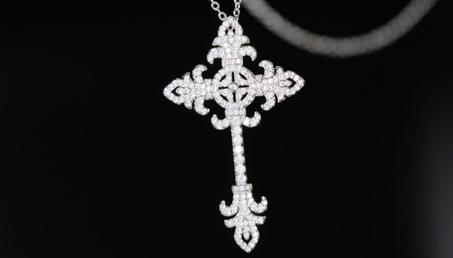 Womens Cross Necklace | Cross Pendant and Necklace | Womens Diamond Cross Pendant