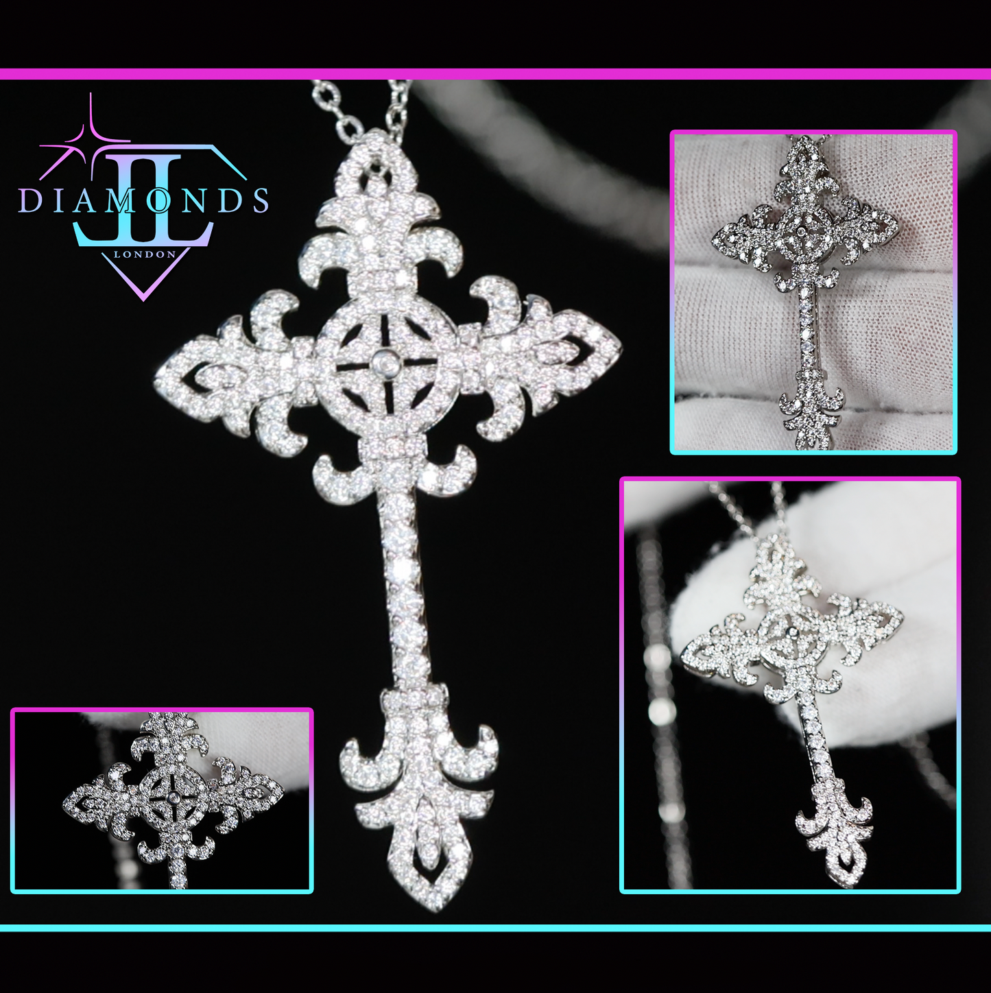 Womens diamond cross