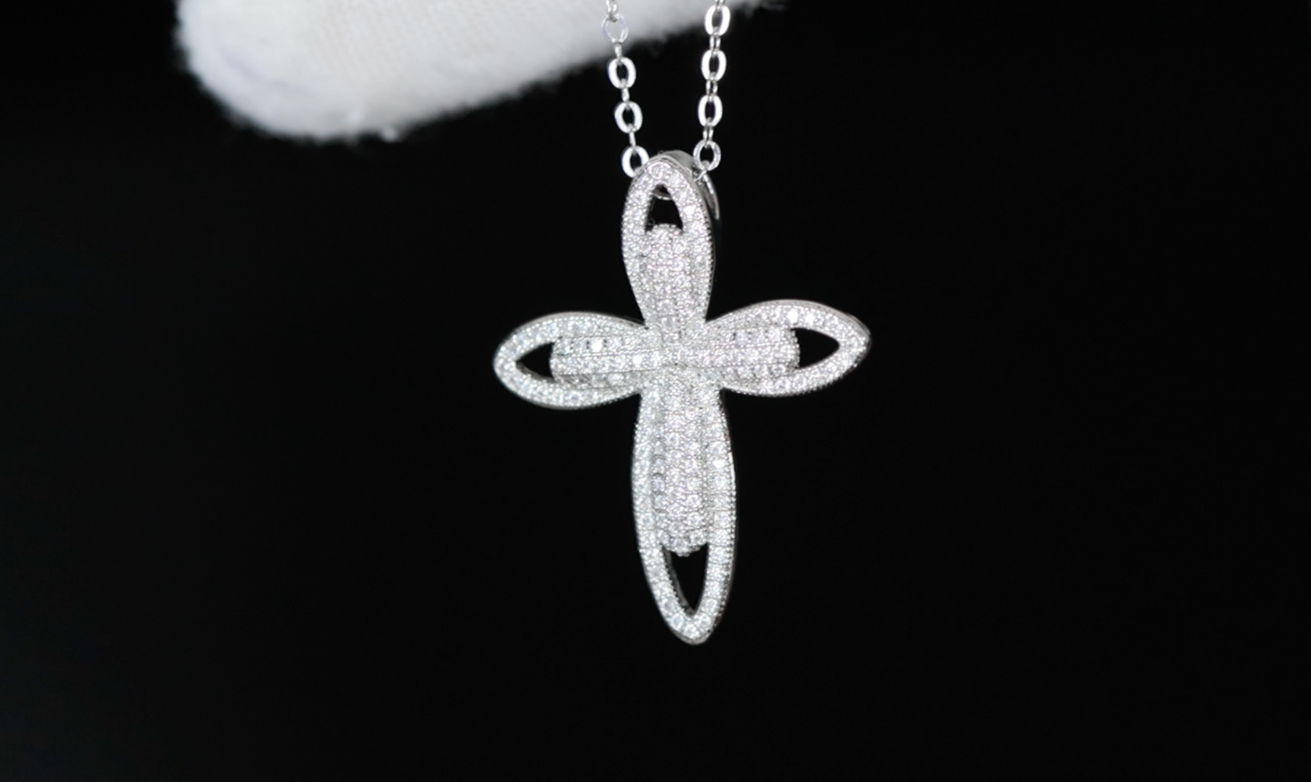 Cross necklace for Men | Cross Necklace Women | Cross Pendant and Necklace | Cross Chain for Men | Iced Out Cross Pendant