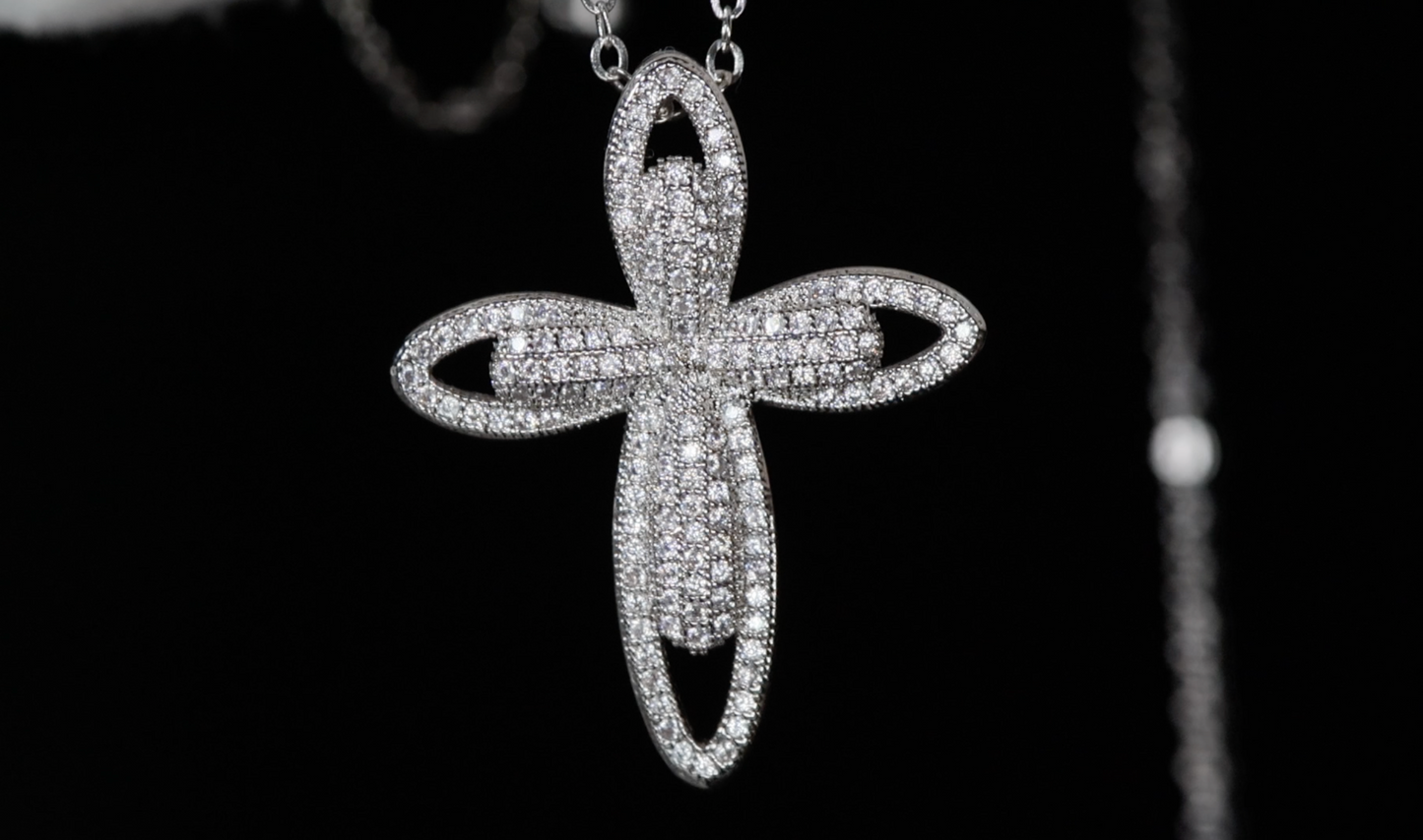 Cross necklace for Men | Cross Necklace Women | Cross Pendant and Necklace | Cross Chain for Men | Iced Out Cross Pendant