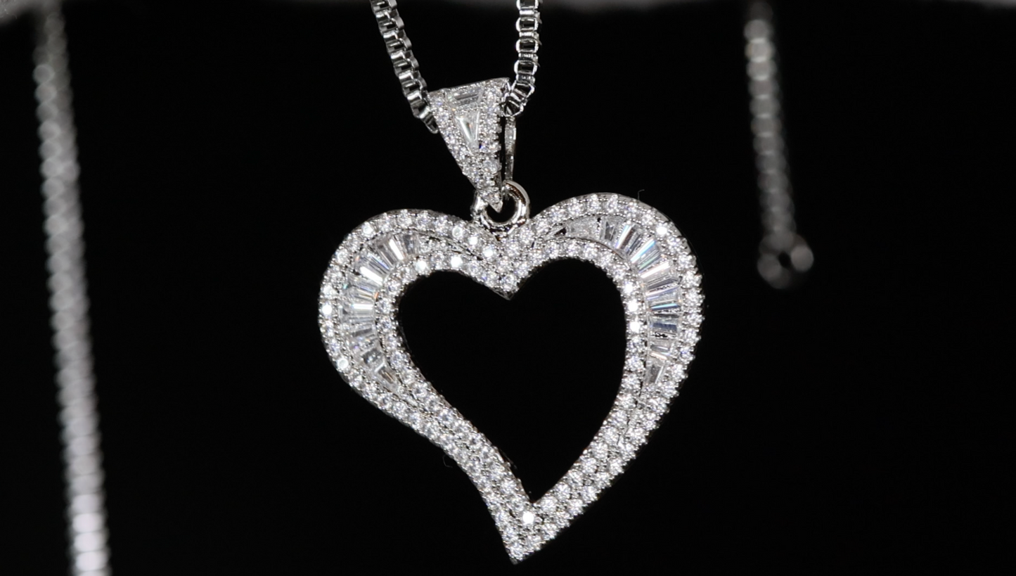 Heart Necklace | Heart Pendant and Necklace | Diamond Heart Pendant