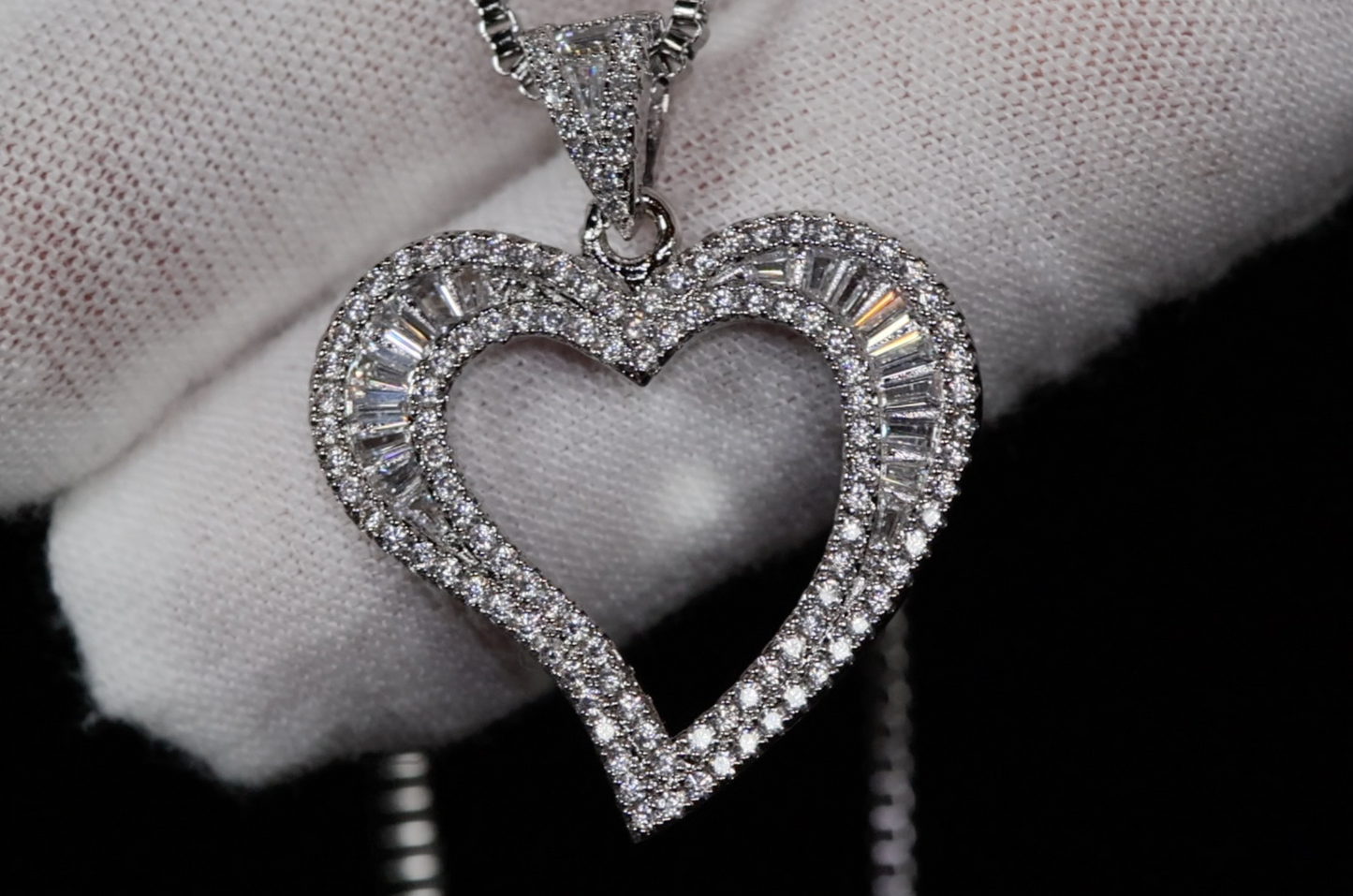 Heart Necklace | Heart Pendant and Necklace | Diamond Heart Pendant