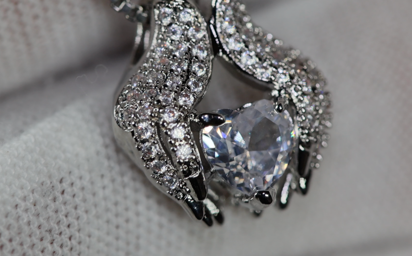 Womens Heart Diamond Pendant | Womens Heart Diamond Necklace