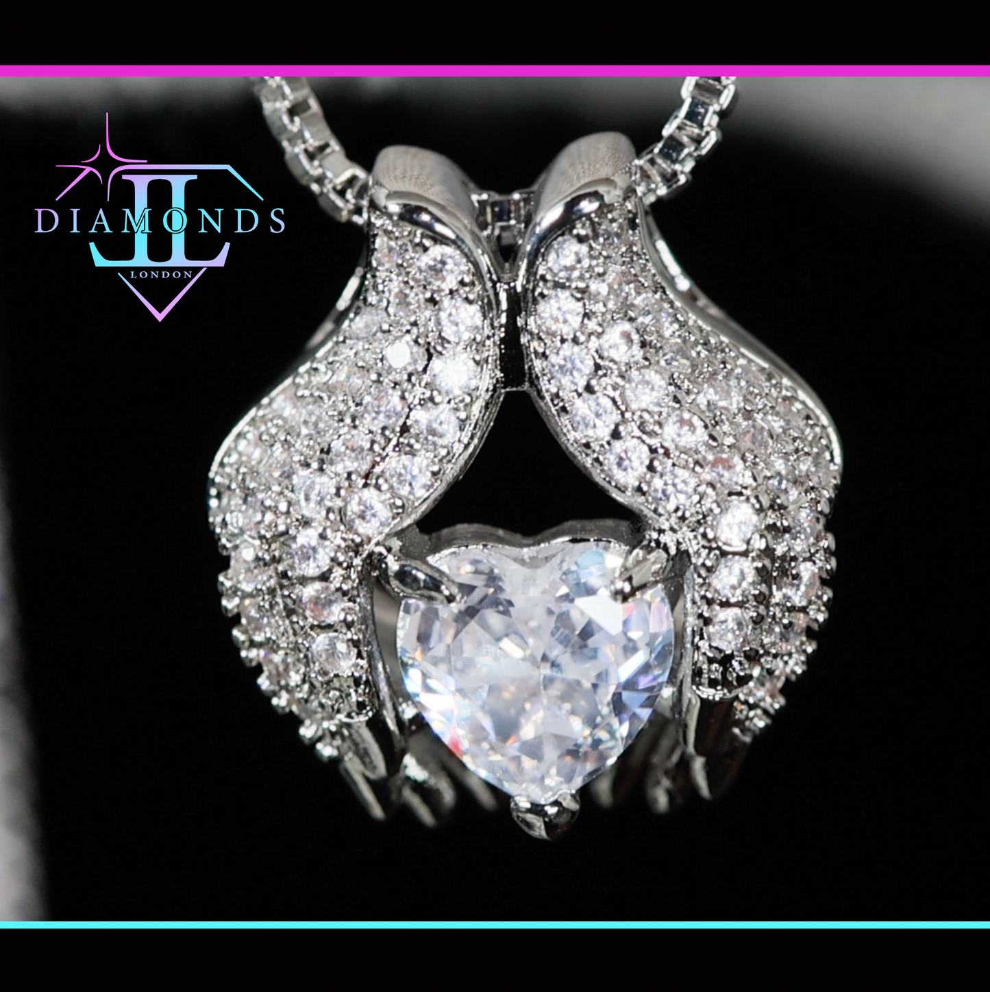 Womens Heart Diamond Pendant