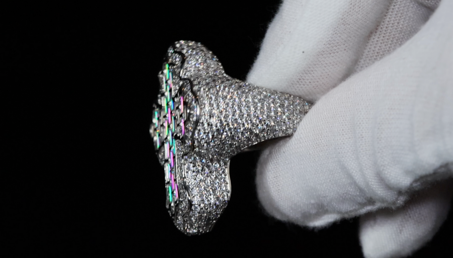 Iced Out Cross Ring | Diamond Cross Ring | Mens Hip Hop Cross Ring
