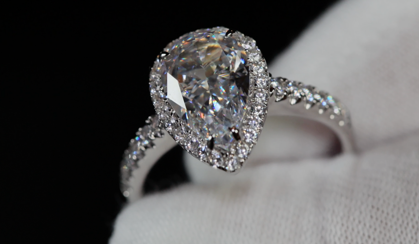 Pear Cut Diamond Ring