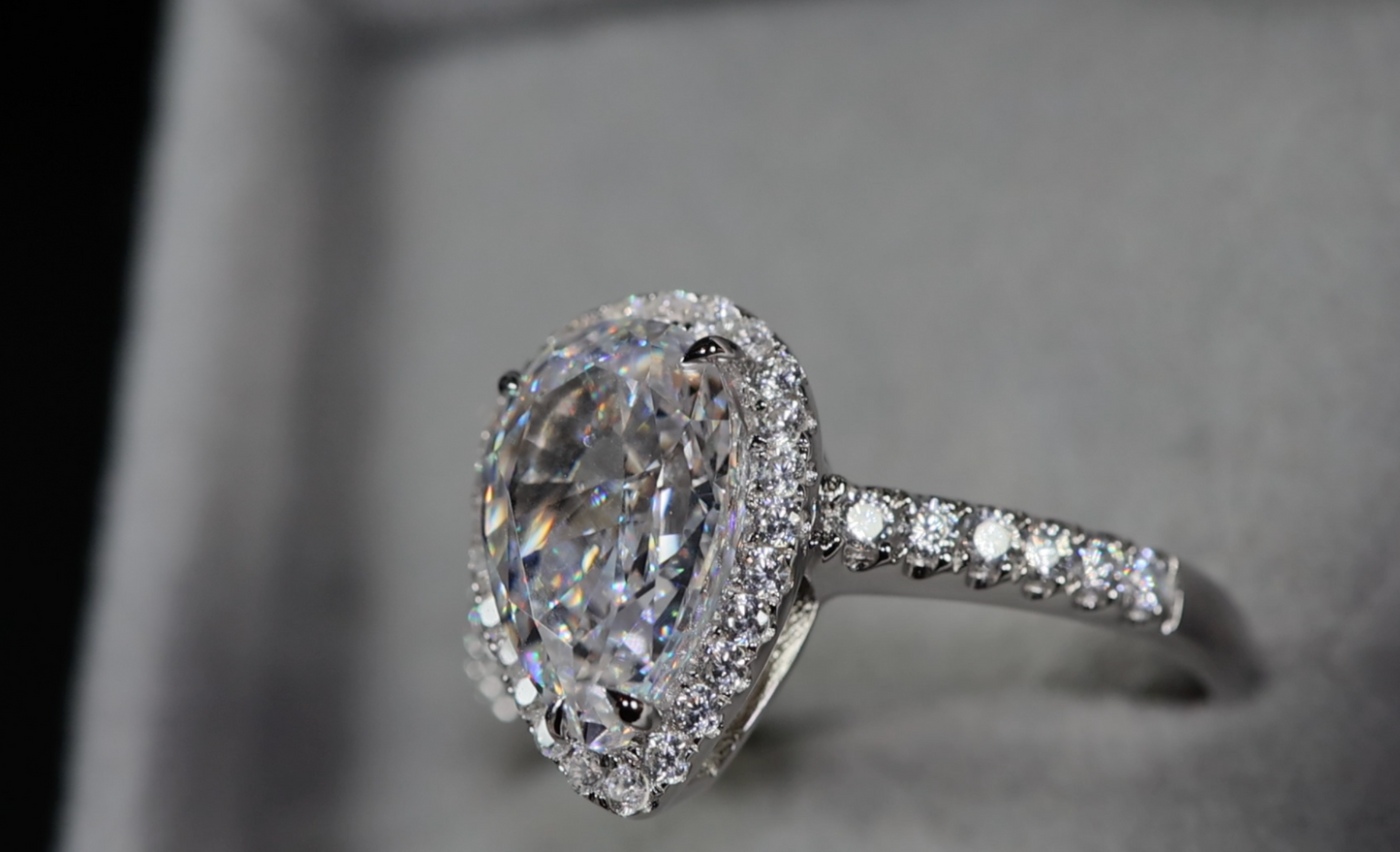 Pear Cut Diamond Ring