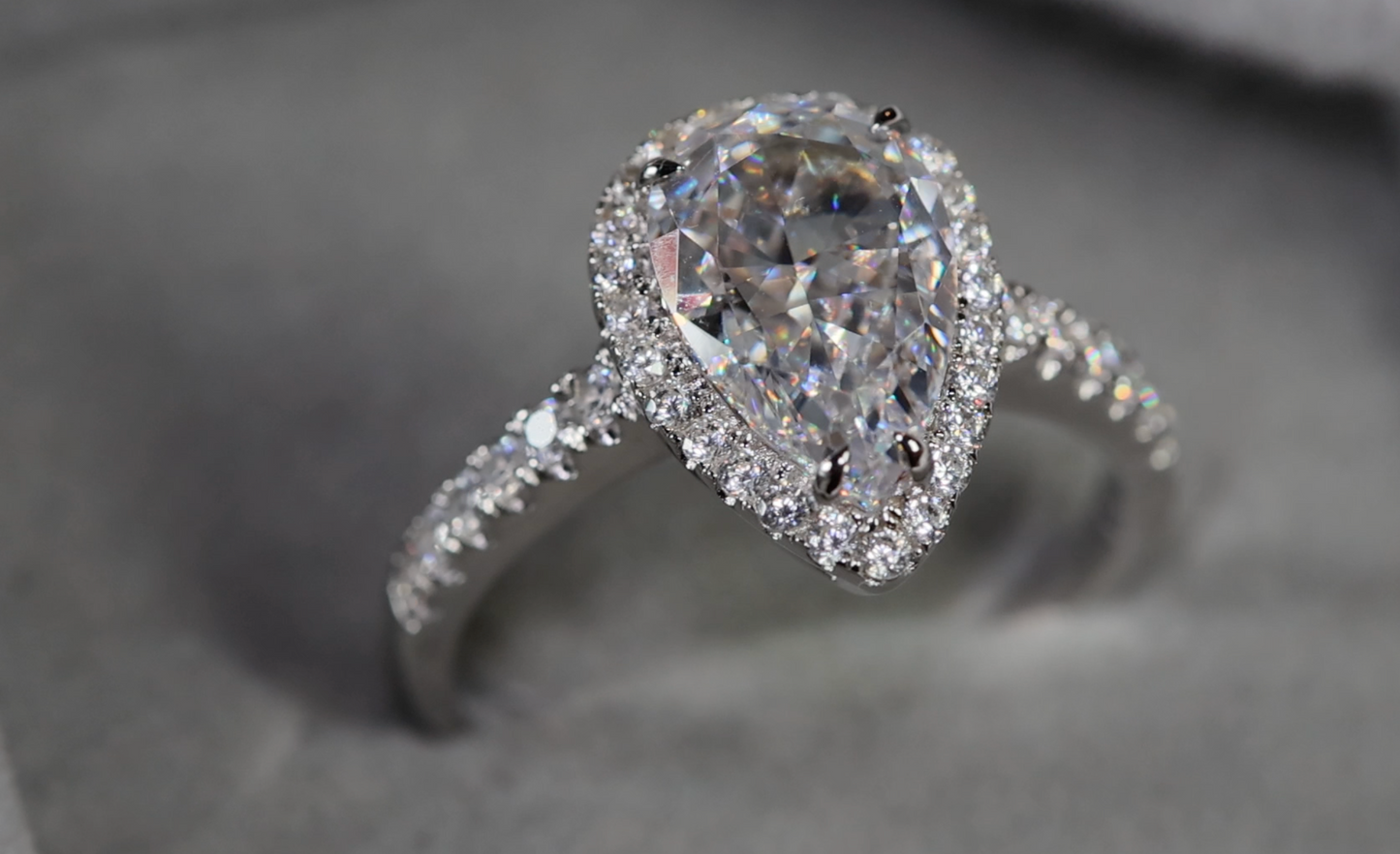 Pear Cut Diamond Engagement Ring