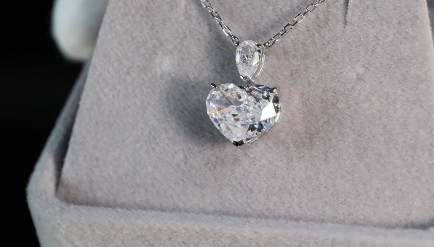 3.0 Carat Diamond Heart Pendant | Heart Diamond Pendant