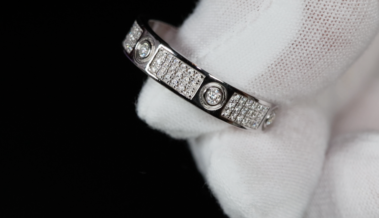 Moissanite Diamond Wedding Band | Mens Moissanite Wedding Ring