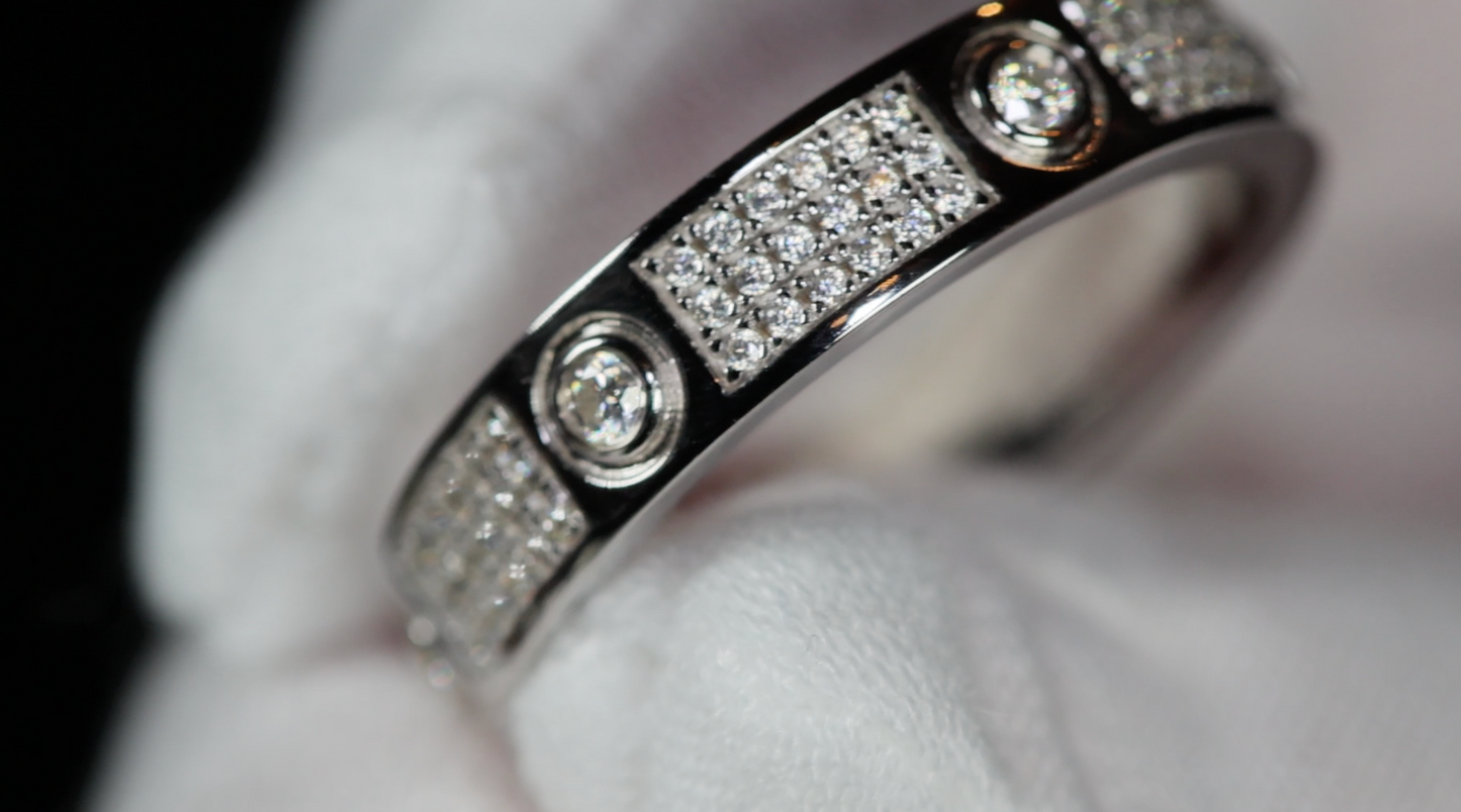 Moissanite Diamond Wedding Band | Mens Moissanite Wedding Ring