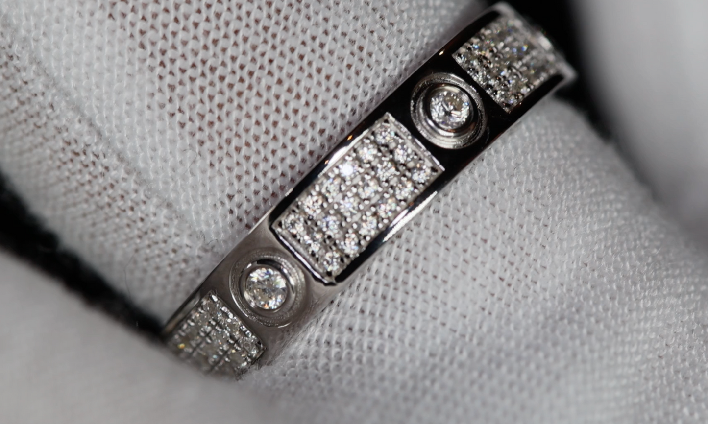 Moissanite Diamond Wedding Band | Mens Moissanite Wedding Ring