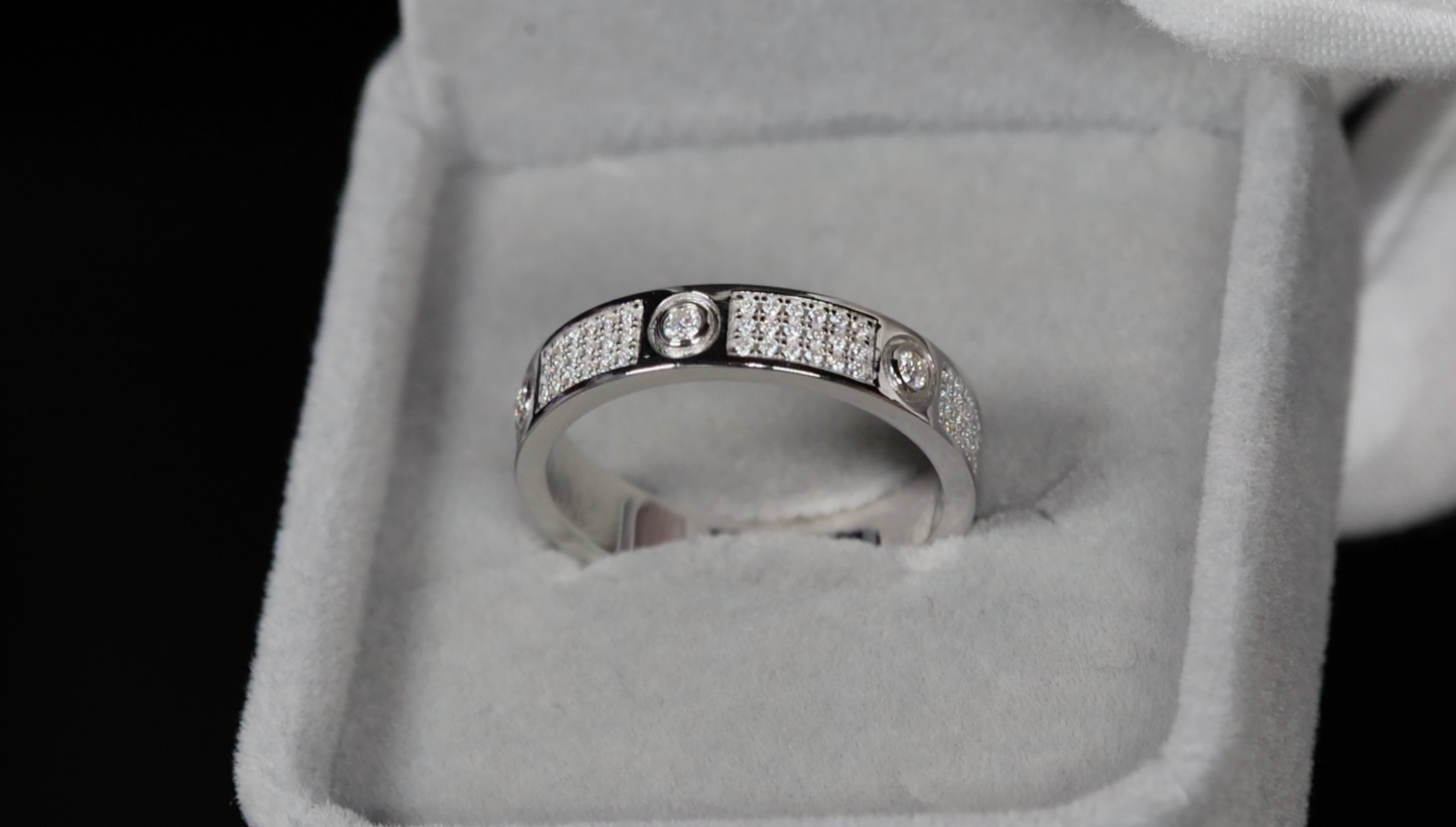 Moissanite Diamond Wedding Band | Mens Moissanite Wedding Ring