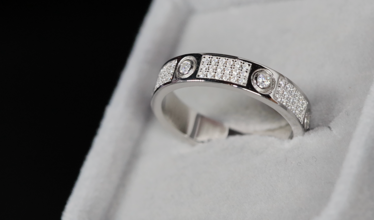 Moissanite Diamond Wedding Band | Mens Moissanite Wedding Ring