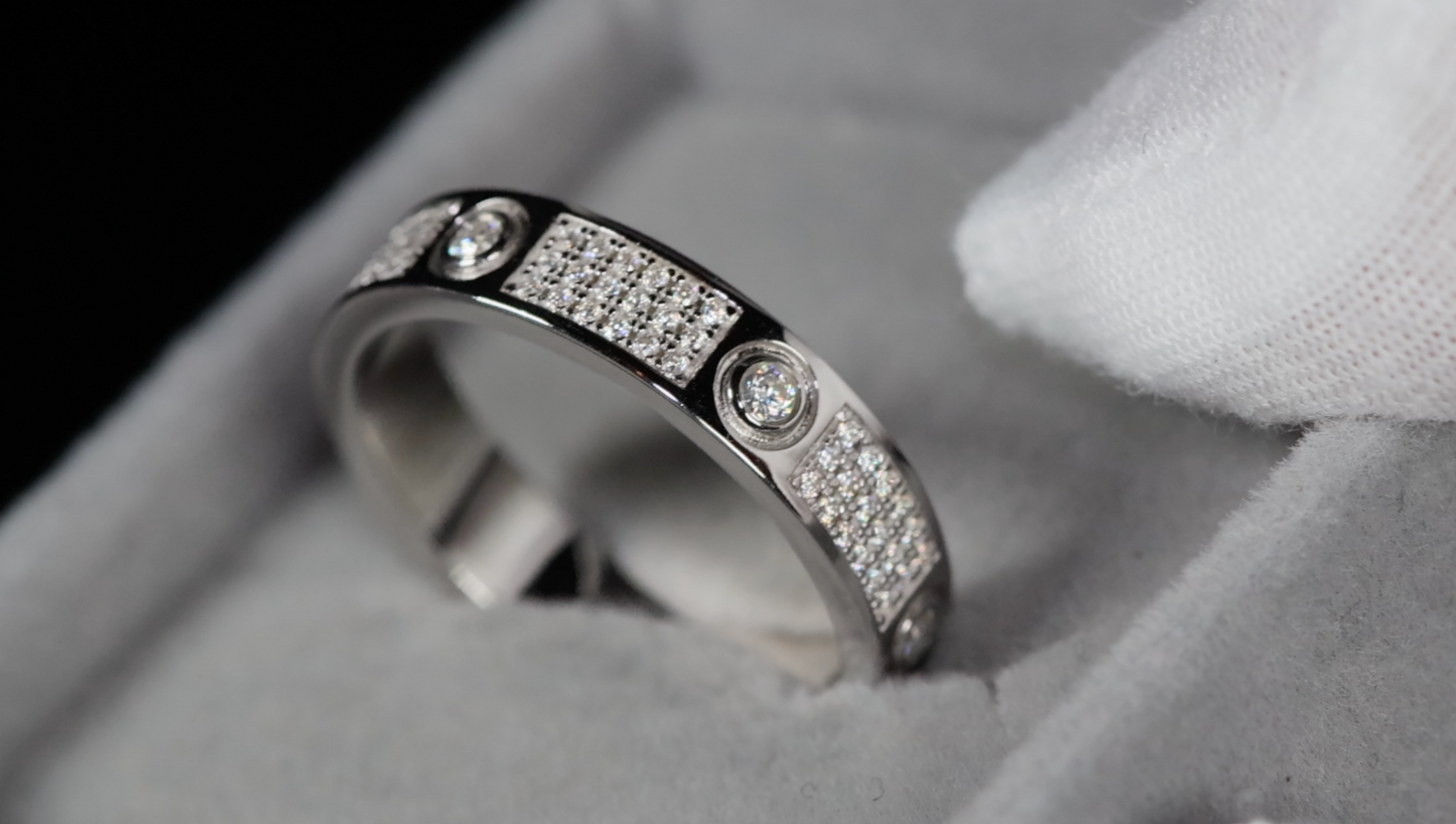Moissanite Diamond Wedding Band | Mens Moissanite Wedding Ring