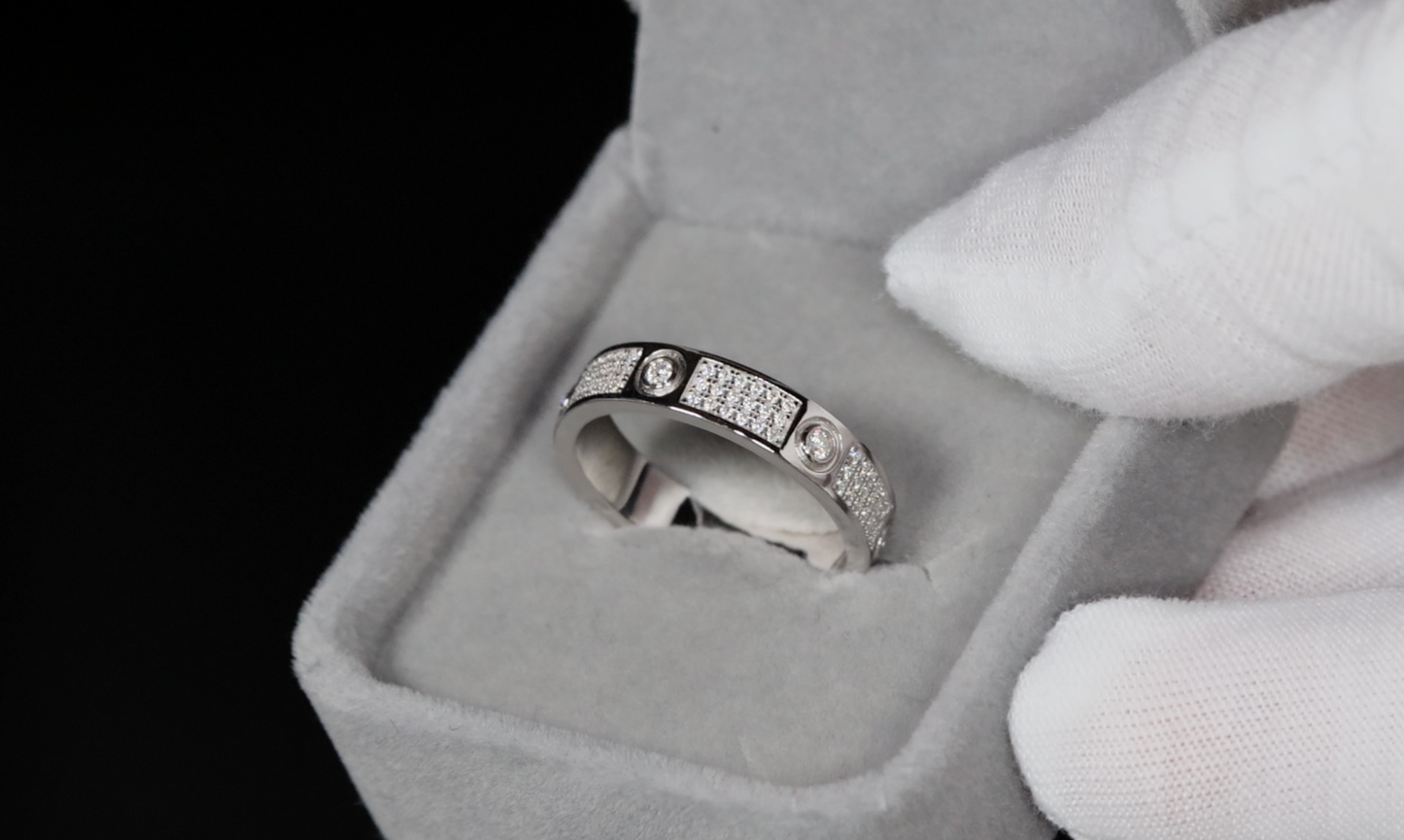 Moissanite Diamond Wedding Band | Mens Moissanite Wedding Ring