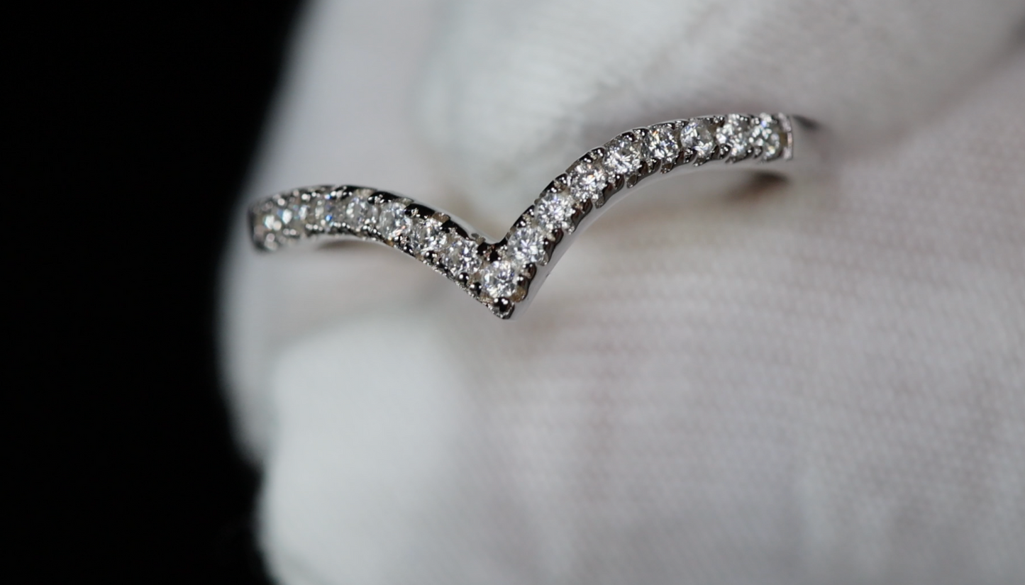 Moissanite Diamond Ring | Moissanite Wishbone Engagement Ring